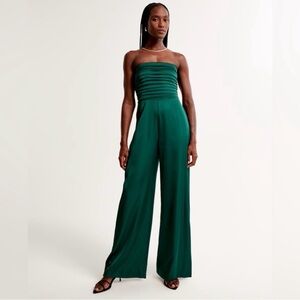 Elegant Green Strapless Jumpsuit